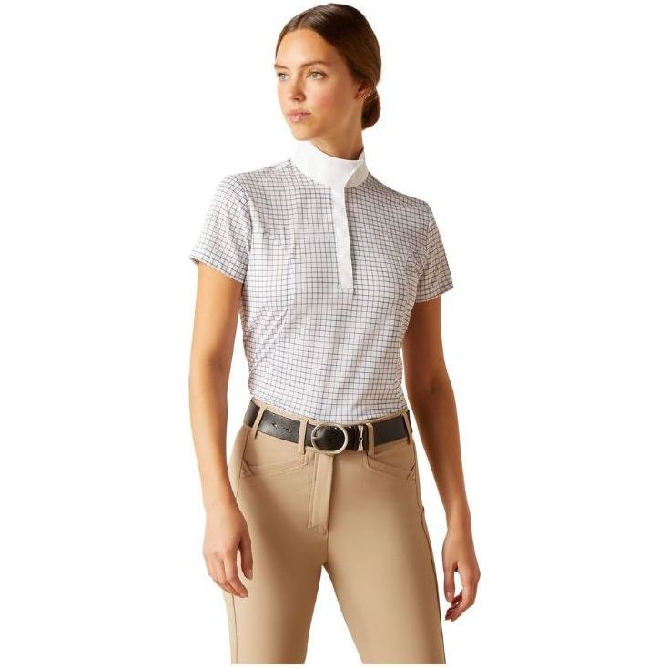 2024 Ariat Damen Aptos Kurz Ärmel Zeigen Hemd 10048830 - Blushing Rose Check
